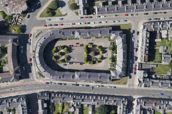 Oblique aerial view of Rosemount Square, looking SW.