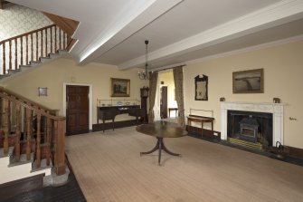 Ground floor, hall and staircase, view from north
