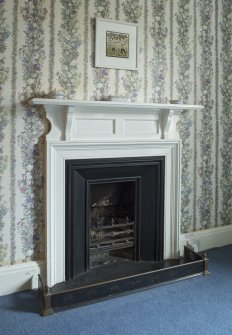 1st floor, north west bedroom, detail of fireplace