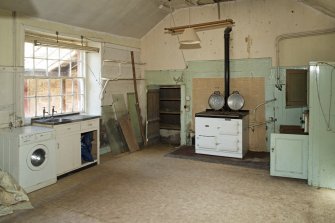 North east wing living room/kitchen, view from the south west.