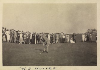 View of F W H Weaver putting at St Andrews.