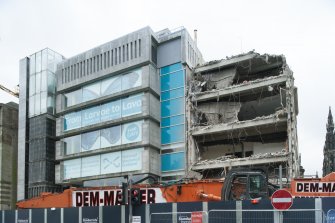 View of demolition taken from the north west.