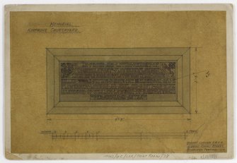 Courtenay Patrick Flowerdew Lowson Memorial.
Mounted drawing of wall panel.