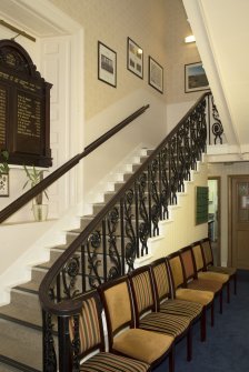 Ground floor. Staircase from south west.