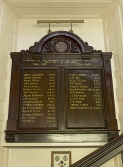 Ground floor. Detail of war memorial.