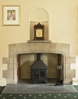 Ground floor. Dining room fireplace.