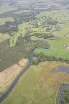 Oblique aerial view of Buchanan Castle Golf Course, looking E.