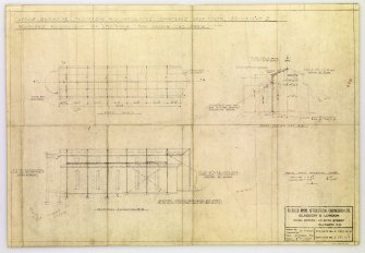 Oban, Corran Esplanade, Christ's Church.
Engineer's drawing showing proposed arrangement of steelwork for church.
Insc: 'Fleming Bros. (Structural Engineers) Ltd. Glasgow & London Regd. Office: 49 Bath Street Glasgow, C.2.'  'Leslie Grahame - Thomson and Associates, Chartered Architects, Edinburgh 3.'