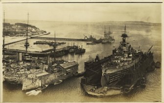 British battleship HMS Erin in dock