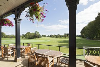View of course from clubhouse verandah to south west.