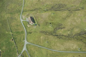 Oblique aerial view of Heogapund, looking N.