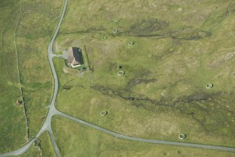 Oblique aerial view of Heogapund, looking N.