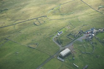 Oblique aerial view of Da Broch, looking SW.