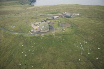 Oblique aerial view of Saxa Vord, Unst, looking SW.