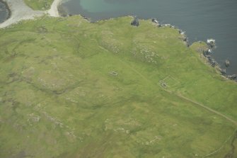 Oblique aerial view of Fethaland, Yell, looking NE.