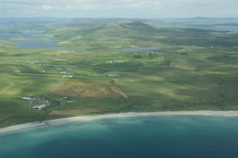 General oblique aerial view of Quendale, Breck of Hillwell, looking N.