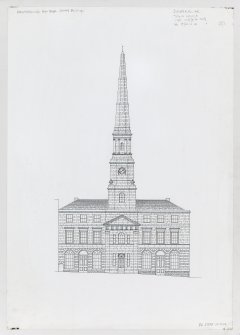 Elevation
Preparatory drawing for 'Tolbooths and Town-Houses', RCAHMS, 1996.
Signed: 'I.P.'