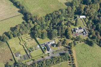 Oblique aerial view of Geilston House, looking NE.