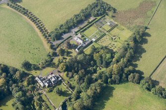 Oblique aerial view of Geilston House, looking WNW.