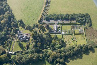 Oblique aerial view of Geilston House, looking W.