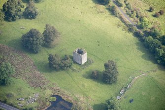 Oblique aerial view of Barr Castle, looking E.