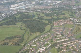 Oblique aerial view of Elderslie Golf Course, looking NW.