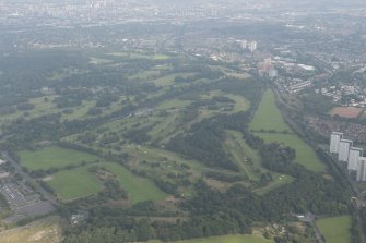 Oblique aerial view of Cowglen Golf Course, looking NE.