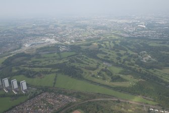 Oblique aerial view of Cowglen Golf Course, looking NW.