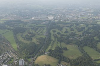 Oblique aerial view of Cowglen Golf Course, looking SW.