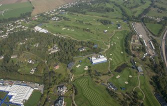 Oblique aerial view of The PGA Golf Course, Gleneagles, looking NE.