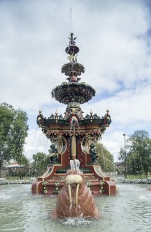 Detail of walrus and centre piece from east.
