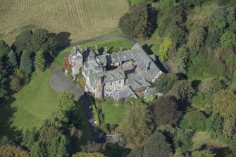 Oblique aerial view of Craigallian Country House, looking WNW.