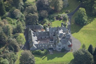 Oblique aerial view of Craigallian Country House, looking ESE.