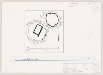 Publication drawing: Temple Wood, detail of central cairns.
