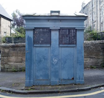General view of Police Call Box, Merchiston Avenue, Edinburgh, taken from the west.