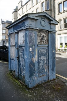 General view of Police Call Box, Merchiston Avenue, Edinburgh, taken from the north.