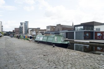 General view of the New Lochrin Basin, Union Canal, Edinburgh, taken from the north-west.