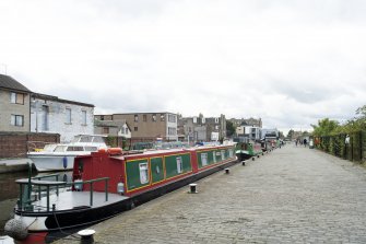 General view of the New Lochrin Basin, Union Canal, Edinburgh, taken from the east.