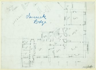 Sketch of ground floor plan.