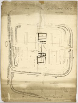 Plan of Lyne Roman fort.