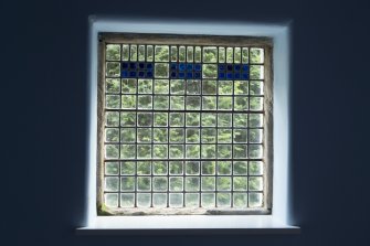 Ground floor, outer hall, detail of stained glass window