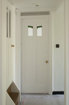 1st floor, corridor, view of door to bedroom no. 1 on plan