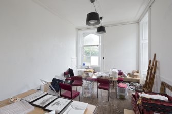 Interior. View of office to north east corner of ground floor, taken from south