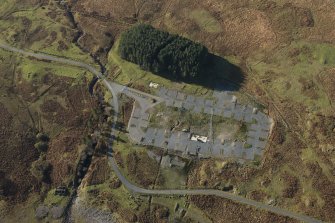 Oblique aerial view of the Macnabstone military camp, looking WSW.