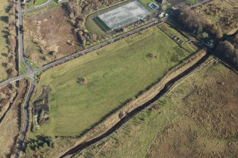 Oblique aerial view of the Bogton airfield, looking ENE.