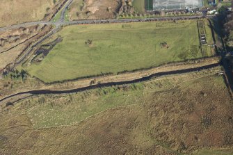 Oblique aerial view of the Bogton airfield, looking NE.