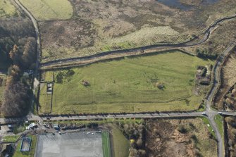 Oblique aerial view of the Bogton airfield, looking SW.