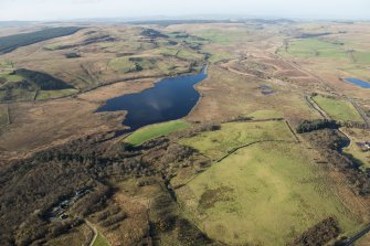 General oblique aerial view of the Bogton airfield, looking WNW.