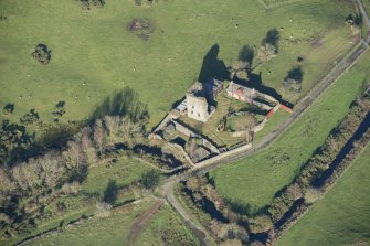 Oblique aerial view of Castle Stewart, looking NE.