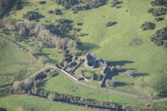 Oblique aerial view of Castle Stewart, looking NW.